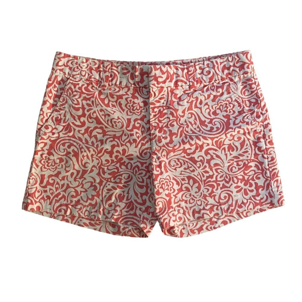 Tommy Hilfiger Women's Pink and White Floral Print Shorts, Size 6